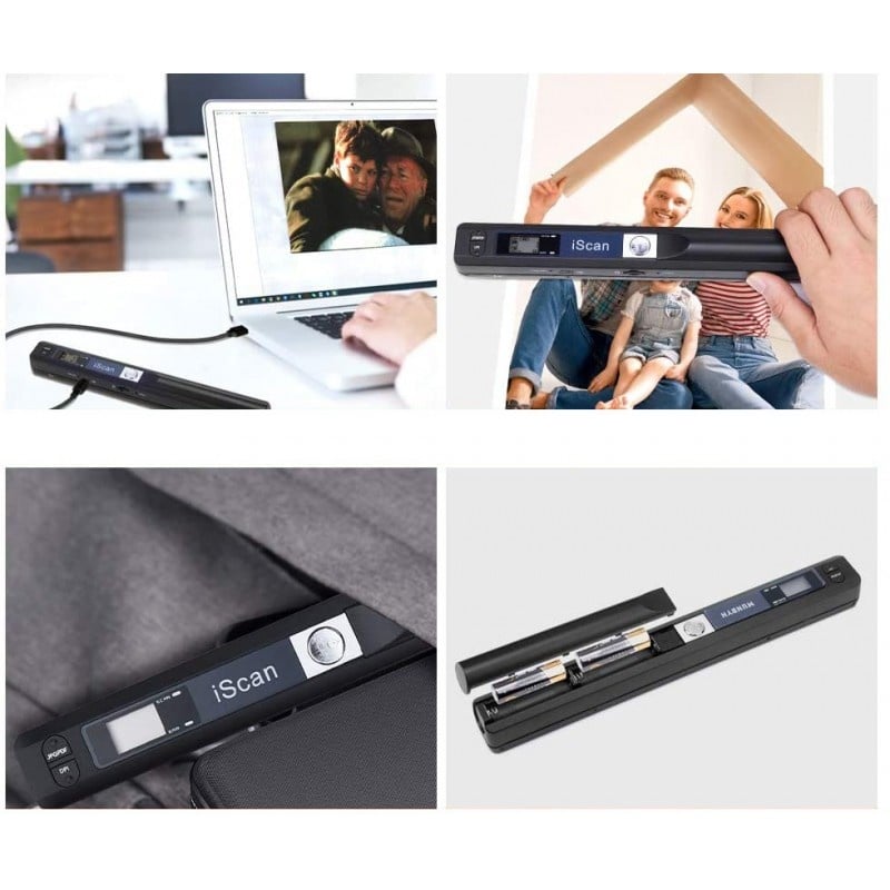 Carti si Birotica - Carti - Accesorii pentru cititori - Scanner Portabil iScan Mini de 900DPI cu Ecran LCD, JPG/PDF, Tip A4, Carti, Reviste, - Infinity.ro