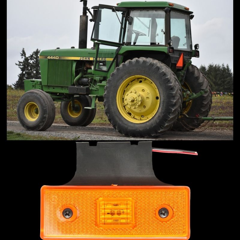 Auto si Moto - Piese auto si accesorii - Caroserie - Faruri, stopuri si proiectoare - Set 6 lampi laterale, led, galbene, 12/24 V, plastic, agabaritice, 110x40 mm - Infinity.ro