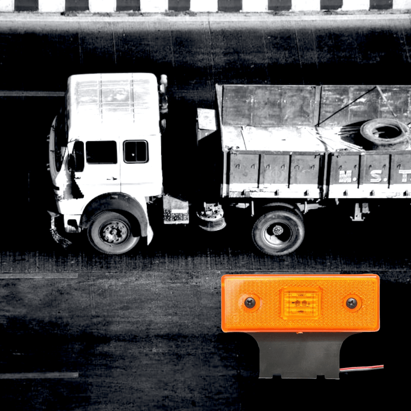 Auto si Moto - Piese auto si accesorii - Caroserie - Faruri, stopuri si proiectoare - Set 6 lampi laterale, led, galbene, 12/24 V, plastic, agabaritice, 110x40 mm - Infinity.ro