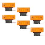Auto si Moto - Piese auto si accesorii - Caroserie - Faruri, stopuri si proiectoare - Set 6 lampi laterale, led, galbene, 12/24 V, plastic, agabaritice, 110x40 mm - Infinity.ro