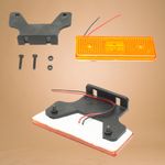 Auto si Moto - Piese auto si accesorii - Caroserie - Faruri, stopuri si proiectoare - Set 4 lampi laterale, led, galbene, 12/24 V, plastic, agabaritice, 110x40 mm - Infinity.ro