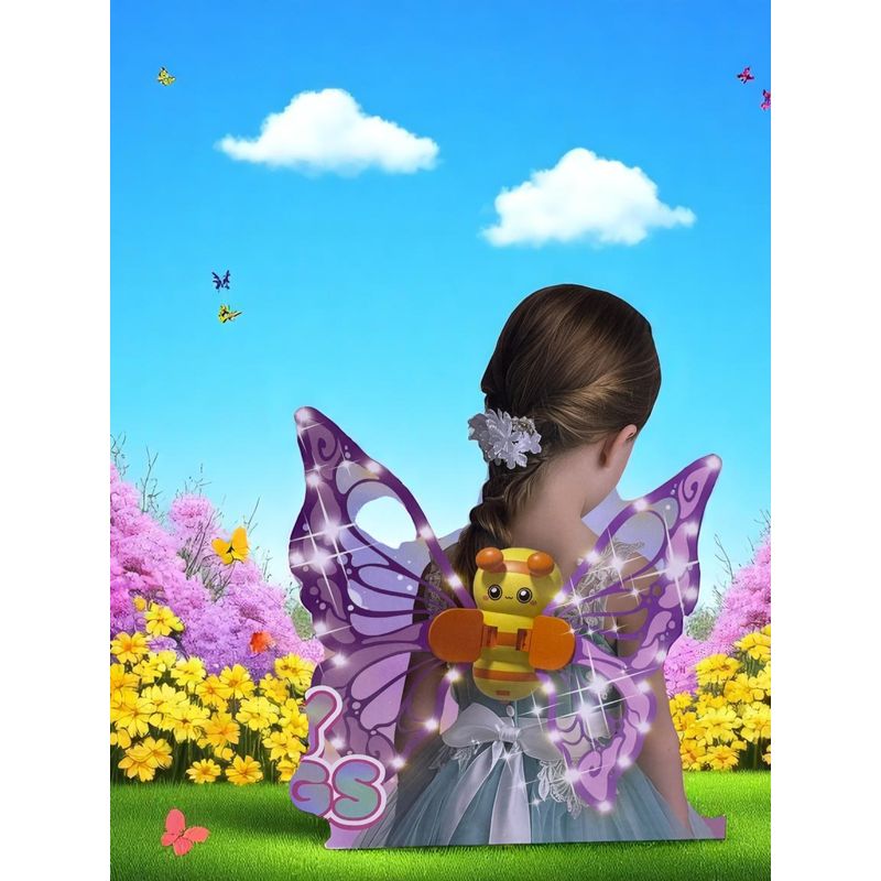 Jucarii, Copii si Bebe - Jucarii si jocuri - Jucarii & jocuri educative - Jucarii interactive - Aripi electrice zana Fairy Wings, sunet si lumina, mov multicolor, 3 ani+, confortabile - Infinity.ro