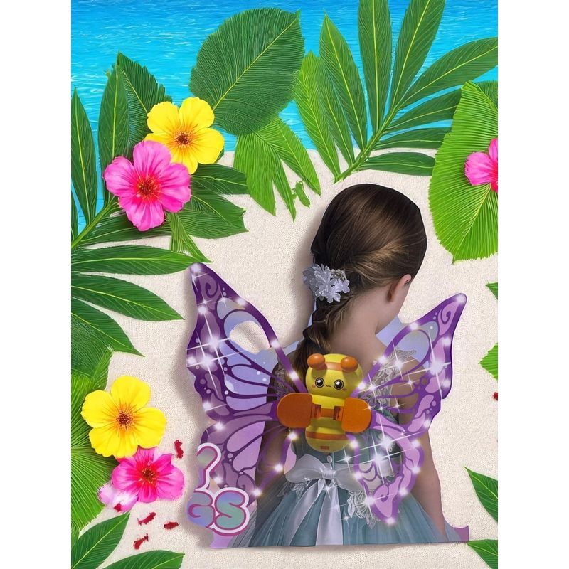Jucarii, Copii si Bebe - Jucarii si jocuri - Jucarii & jocuri educative - Jucarii interactive - Aripi electrice zana Fairy Wings, sunet si lumina, mov multicolor, 3 ani+, confortabile - Infinity.ro