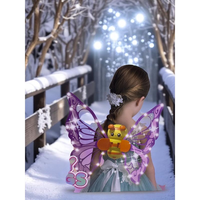 Jucarii, Copii si Bebe - Jucarii si jocuri - Jucarii & jocuri educative - Jucarii interactive - Aripi electrice zana Fairy Wings, sunet si lumina, mov multicolor, 3 ani+, confortabile - Infinity.ro