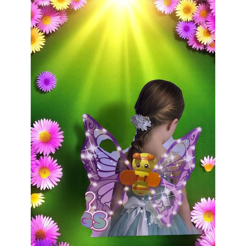 Jucarii, Copii si Bebe - Jucarii si jocuri - Jucarii & jocuri educative - Jucarii interactive - Aripi electrice zana Fairy Wings, sunet si lumina, mov multicolor, 3 ani+, confortabile - Infinity.ro