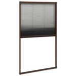 Casa si Gradina - Textile si covoare - Perdele si draperii - Perdele - Plasa insecte plisse pentru ferestre, maro, 80x160 cm, aluminiu - Infinity.ro