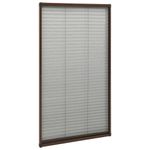 Casa si Gradina - Textile si covoare - Perdele si draperii - Perdele - Plasa insecte plisse pentru ferestre, maro, 80x160 cm, aluminiu - Infinity.ro