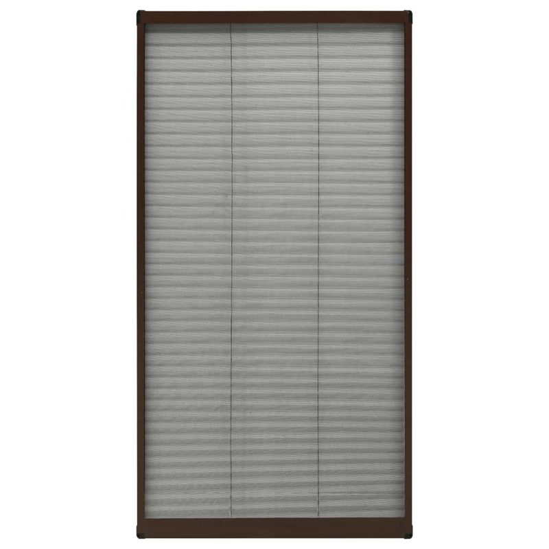 Casa si Gradina - Textile si covoare - Perdele si draperii - Perdele - Plasa insecte plisse pentru ferestre, maro, 80x160 cm, aluminiu - Infinity.ro