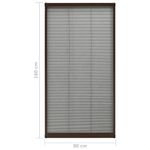 Casa si Gradina - Textile si covoare - Perdele si draperii - Perdele - Plasa insecte plisse pentru ferestre, maro, 80x160 cm, aluminiu - Infinity.ro