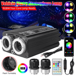 Auto si Moto - Electrice auto - Iluminare si semnalizare - Lumini ambientale - Kit Fibra Optica Plafon Instelat Auto 900 fibre TWINKLE si 10 Comete Incluse -120 fibre RGBW 1020 Fire lungime 3M - Infinity.ro