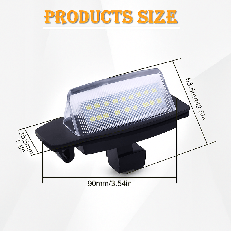 Auto si Moto - Electrice auto - Iluminare si semnalizare - Lumini ambientale - Set 2 Lampi LED Numar Inmatriculare Auto 6000K Canbus Mitsubishi Outlander Lancer Eclipse Peugeot 4007 ION Citroen - Infinity.ro