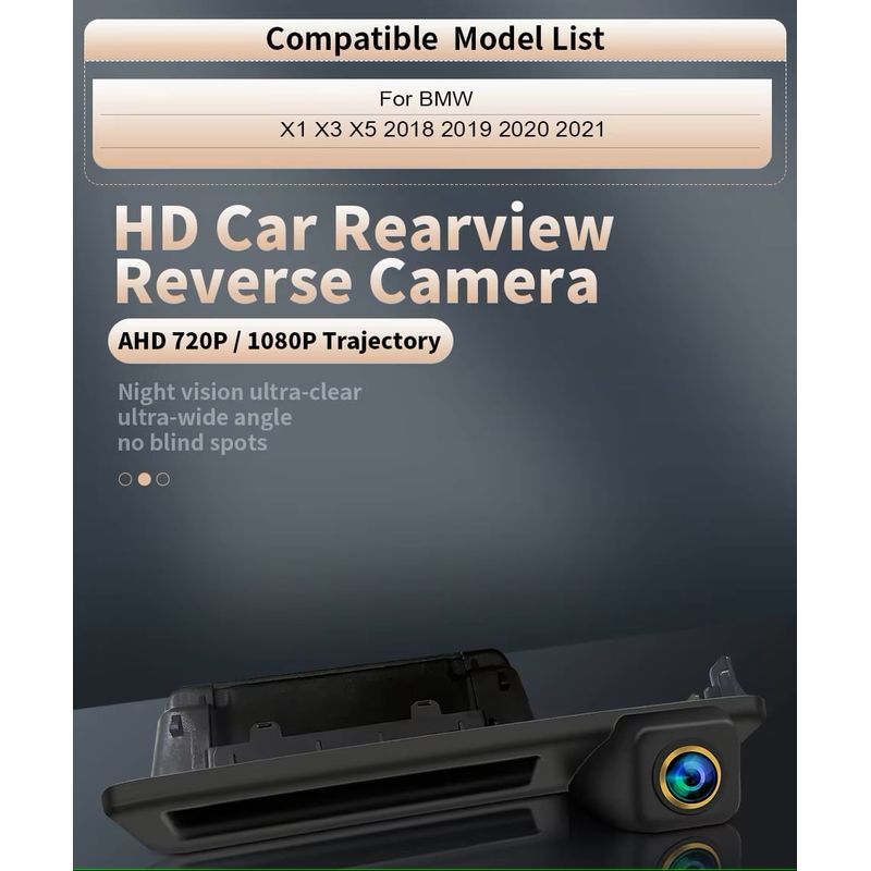 Auto si Moto - Electronice auto - Accesorii electronice auto - Camera De Marsarier Dedicata Pentru BMW X1 E84, X3 F25, X5 E70, Montaj In Maner Portbagaj, NightVision, AHD - Infinity.ro