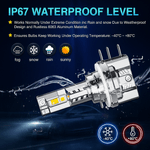 Auto si Moto - Electrice auto - Iluminare si semnalizare - Becuri auto - Set 2 Becuri LED Auto H15 30000LM DRL Faza Lunga Scurta 6000K Canbus Plug & Play IP68 Aluminiu, Canbus, fara eroare - Infinity.ro