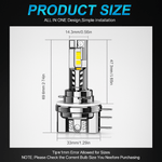 Auto si Moto - Electrice auto - Iluminare si semnalizare - Becuri auto - Set 2 Becuri LED Auto H15 30000LM DRL Faza Lunga Scurta 6000K Canbus Plug & Play IP68 Aluminiu, Canbus, fara eroare - Infinity.ro