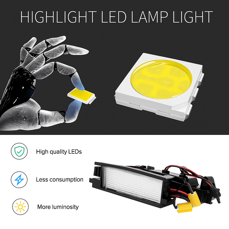 Auto si Moto - Electrice auto - Iluminare si semnalizare - Lumini ambientale - Lampi LED Numar Inmatriculare Auto 6000K Toyota Yaris RAV4 Auris Aygo Corolla Scion Fara Eroare Canbus Lumina Alba - Infinity.ro