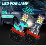 Auto si Moto - Electrice auto - Iluminare si semnalizare - Becuri auto - Set 2 Becuri Auto LED pentru Proiectoare Ceata H8/H11, 24SMD, 60W Lumina Alba si Galbena, 6000K/3000K ,12V - Infinity.ro