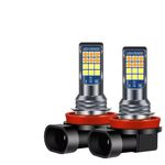 Auto si Moto - Electrice auto - Iluminare si semnalizare - Becuri auto - Set 2 Becuri Auto LED pentru Proiectoare Ceata H8/H11, 24SMD, 60W Lumina Alba si Galbena, 6000K/3000K ,12V - Infinity.ro