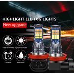 Auto si Moto - Electrice auto - Iluminare si semnalizare - Becuri auto - Set 2 Becuri Auto LED pentru Proiectoare Ceata H8/H11, 24SMD, 60W Lumina Alba si Galbena, 6000K/3000K ,12V - Infinity.ro