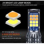 Auto si Moto - Electrice auto - Iluminare si semnalizare - Becuri auto - Set 2 Becuri Auto LED pentru Proiectoare Ceata H8/H11, 24SMD, 60W Lumina Alba si Galbena, 6000K/3000K ,12V - Infinity.ro