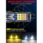 Auto si Moto - Electrice auto - Iluminare si semnalizare - Becuri auto - Set 2 Becuri Auto LED pentru Proiectoare Ceata H8/H11, 24SMD, 60W Lumina Alba si Galbena, 6000K/3000K ,12V - Infinity.ro
