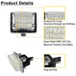 Auto si Moto - Electrice auto - Iluminare si semnalizare - Lumini ambientale - Set 2 Lampi LED Numar Auto Mercedes Benz W204 W221 W212 W222 BRABUS 18LED 2835 6500K Canbus, Fara Eroare - Infinity.ro