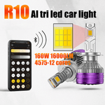 Auto si Moto - Electrice auto - Iluminare si semnalizare - Becuri auto - Set 2 Becuri Auto HIR2 9012 LED CSP 160W 3000K 4300K 6500K Galben-Alb Reglabil Din Aplicatie, 16000LM Canbus Fara Eroare - Infinity.ro