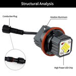 Auto si Moto - Electrice auto - Iluminare si semnalizare - Becuri auto - Set 2 Becuri LED Marker pentru Angel Eyes BMW 160W E83 E87 E60 E61 E53 E63 E64 E65 E66 - Lumina Alba 6000K Canbus - Infinity.ro