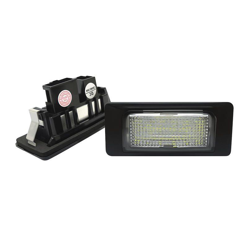 Auto si Moto - Electrice auto - Iluminare si semnalizare - Lumini ambientale - Set 2 Lampi LED Numar Inmatriculare Auto Canbus Compatibila Audi A1 A3 A4 A5 A6 A7 Q3 Q5 RS S-Line Lumina Alba - Infinity.ro