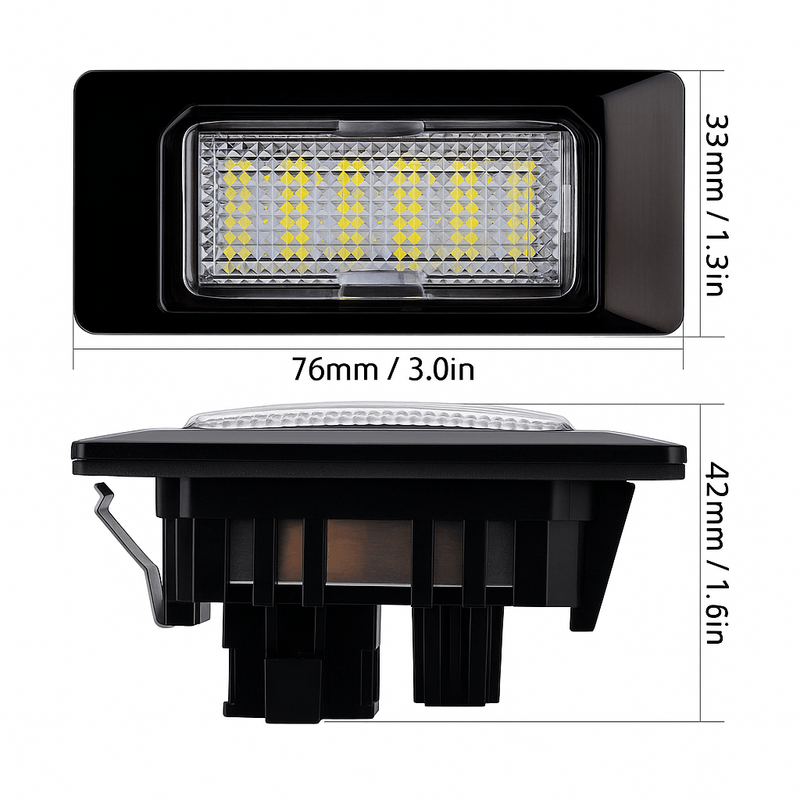 Auto si Moto - Electrice auto - Iluminare si semnalizare - Lumini ambientale - Set 2 Lampi LED Numar Inmatriculare Auto Canbus Compatibila Audi A1 A3 A4 A5 A6 A7 Q3 Q5 RS S-Line Lumina Alba - Infinity.ro