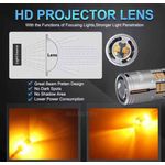 Auto si Moto - Electrice auto - Iluminare si semnalizare - Becuri auto - Bec LED Auto P21W BA15S 1156 cu Lupa si 60 LED-uri Culoare Portocaliu 3000K pentru Semnalizare CANBUS 12V, Putere 30W - Infinity.ro