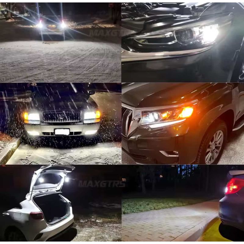 Auto si Moto - Electrice auto - Iluminare si semnalizare - Becuri auto - Bec LED Auto P21W BA15S 1156 cu Lupa si 60 LED-uri Culoare Portocaliu 3000K pentru Semnalizare CANBUS 12V, Putere 30W - Infinity.ro