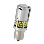 Auto si Moto - Electrice auto - Iluminare si semnalizare - Becuri auto - Bec LED PY21W BAU15S 1156 6000K Alb Pur cu Lupa, 30W 2600LM Canbus Pentru Marsarier DRL si Stopuri - Infinity.ro