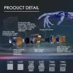 Auto si Moto - Electrice auto - Iluminare si semnalizare - Becuri auto - Bec LED PY21W BAU15S 1156 6000K Alb Pur cu Lupa, 30W 2600LM Canbus Pentru Marsarier DRL si Stopuri - Infinity.ro