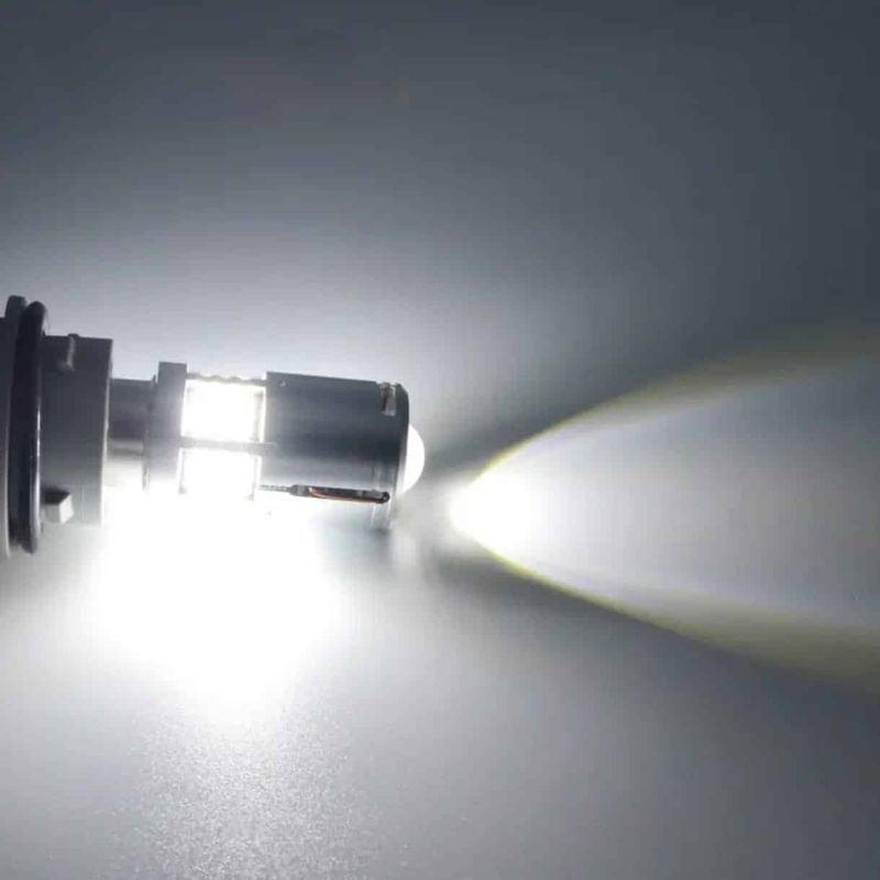 Auto si Moto - Electrice auto - Iluminare si semnalizare - Becuri auto - Bec LED PY21W BAU15S 1156 6000K Alb Pur cu Lupa, 30W 2600LM Canbus Pentru Marsarier DRL si Stopuri - Infinity.ro