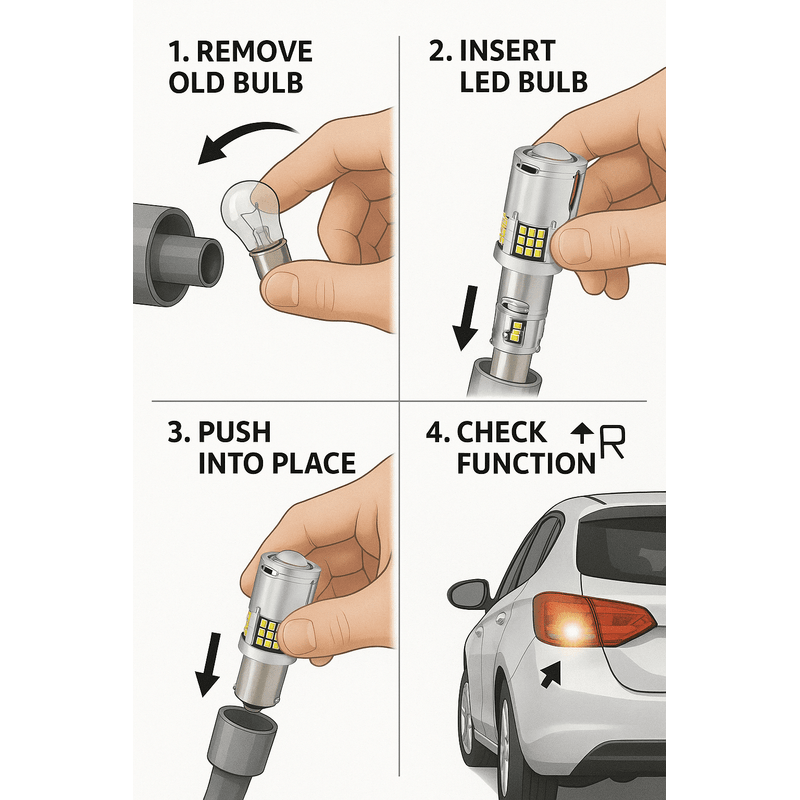 Auto si Moto - Electrice auto - Iluminare si semnalizare - Becuri auto - Bec LED PY21W BAU15S 1156 6000K Alb Pur cu Lupa, 30W 2600LM Canbus Pentru Marsarier DRL si Stopuri - Infinity.ro