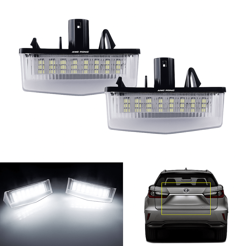 Auto si Moto - Electrice auto - Iluminare si semnalizare - Lumini ambientale - Lampi LED Numar Inmatriculare 6500K Canbus Toyota Prius RAV4 C-HR Matrix Venza Lexus CT RX NX IS Scion tC Lumina Alba - Infinity.ro