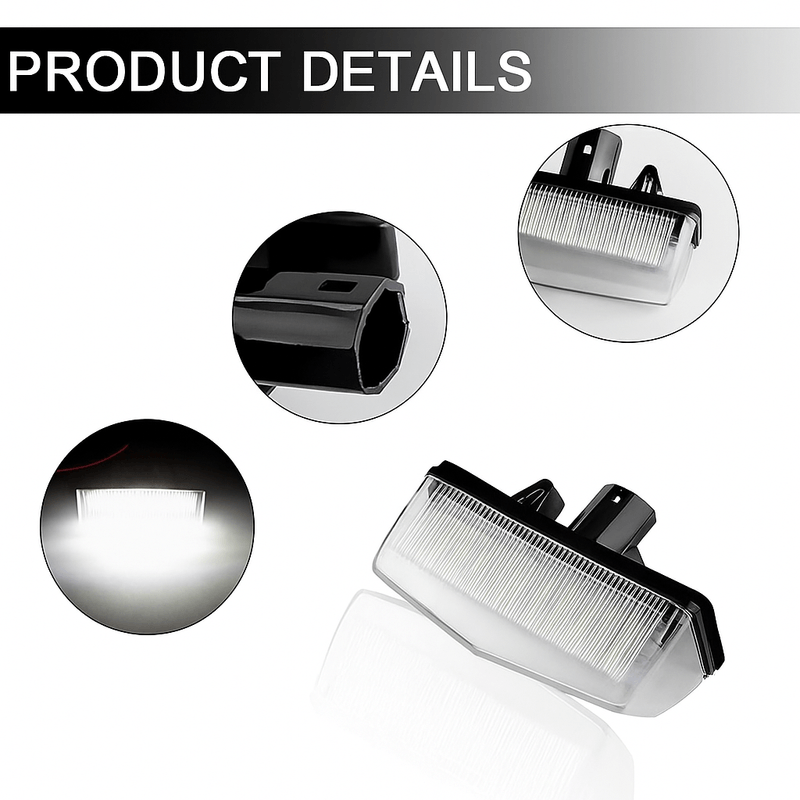 Auto si Moto - Electrice auto - Iluminare si semnalizare - Lumini ambientale - Lampi LED Numar Inmatriculare 6500K Canbus Toyota Prius RAV4 C-HR Matrix Venza Lexus CT RX NX IS Scion tC Lumina Alba - Infinity.ro