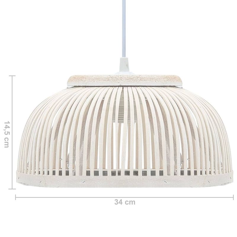 Casa si Gradina - Corpuri si surse de iluminat - Veioze si lampi - Lampi de veghe - Lampa suspendata, 34x14,5 cm, bambus, 40 W, semicerc, E27 - Infinity.ro