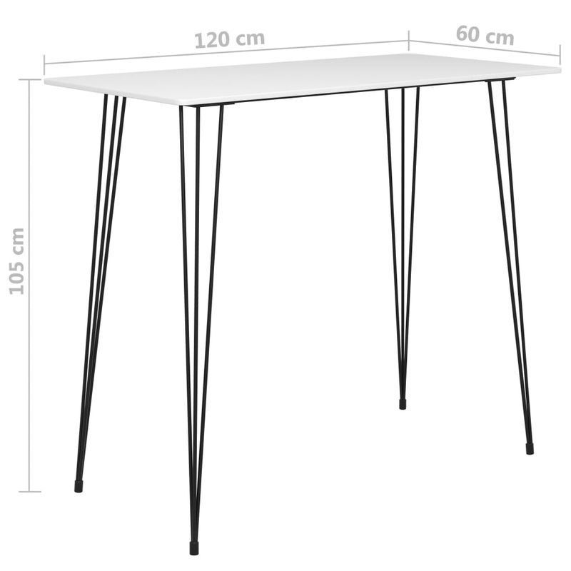 Casa si Gradina - Mobilier - Seturi de mobilier - Seturi bucatarie - Set mobilier de bar, 5 piese, alb si gri - Infinity.ro