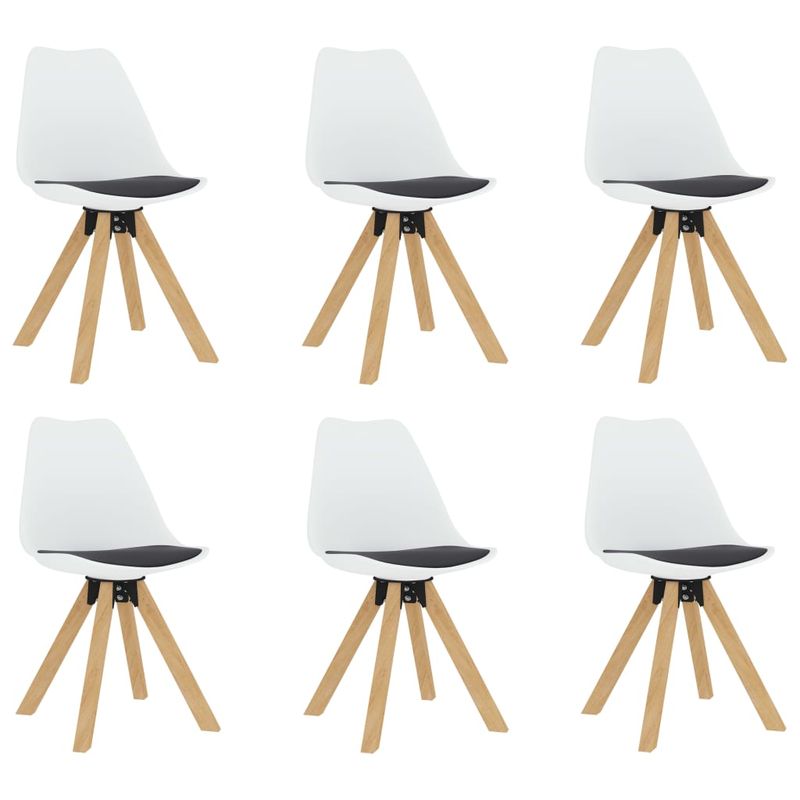 Casa si Gradina - Mobilier - Seturi de mobilier - Seturi bucatarie - Set mobilier de bucatarie, 7 piese, alb si negru - Infinity.ro
