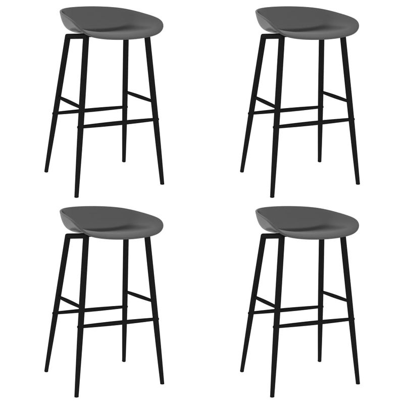 Casa si Gradina - Mobilier - Seturi de mobilier - Seturi bucatarie - Set mobilier de bar, 5 piese, negru si gri - Infinity.ro