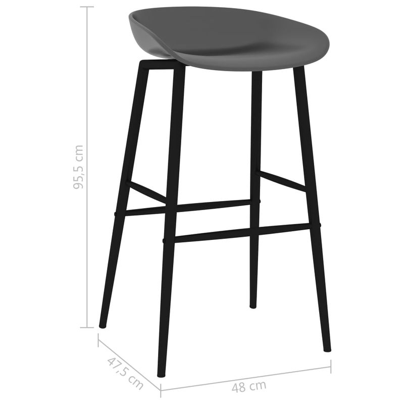 Casa si Gradina - Mobilier - Seturi de mobilier - Seturi bucatarie - Set mobilier de bar, 5 piese, negru si gri - Infinity.ro