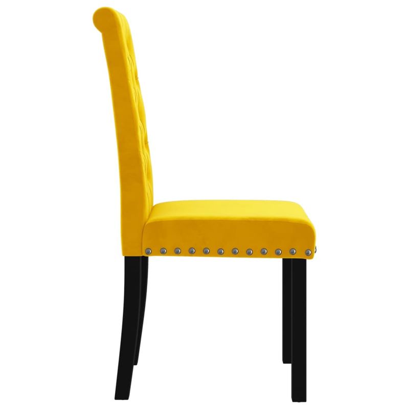 Casa si Gradina - Mobilier - Scaune si fotolii - Scaune - Scaune de sufragerie, 6 buc, galben, catifea - Infinity.ro