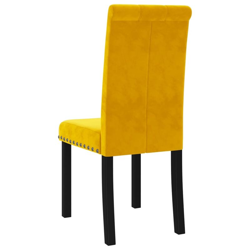 Casa si Gradina - Mobilier - Scaune si fotolii - Scaune - Scaune de sufragerie, 6 buc, galben, catifea - Infinity.ro