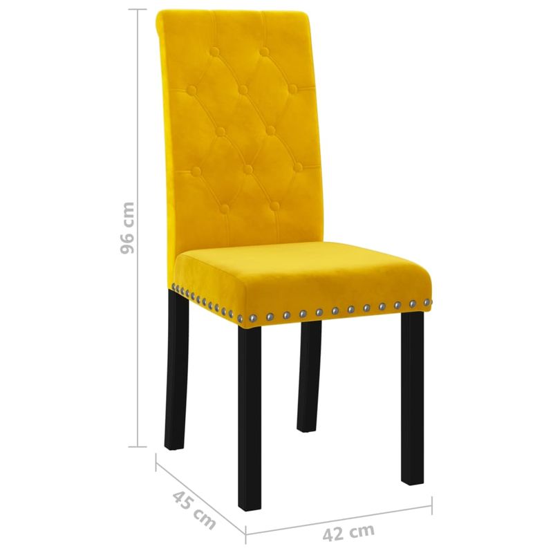 Casa si Gradina - Mobilier - Scaune si fotolii - Scaune - Scaune de sufragerie, 6 buc, galben, catifea - Infinity.ro