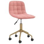 Casa si Gradina - Mobilier - Scaune si fotolii - Scaune - Scaun de birou pivotant, roz, catifea - Infinity.ro