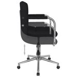 Casa si Gradina - Mobilier - Scaune si fotolii - Scaune - Scaune de bucatarie pivotante, 6 buc., negru, material textil - Infinity.ro