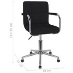 Casa si Gradina - Mobilier - Scaune si fotolii - Scaune - Scaune de bucatarie pivotante, 6 buc., negru, material textil - Infinity.ro