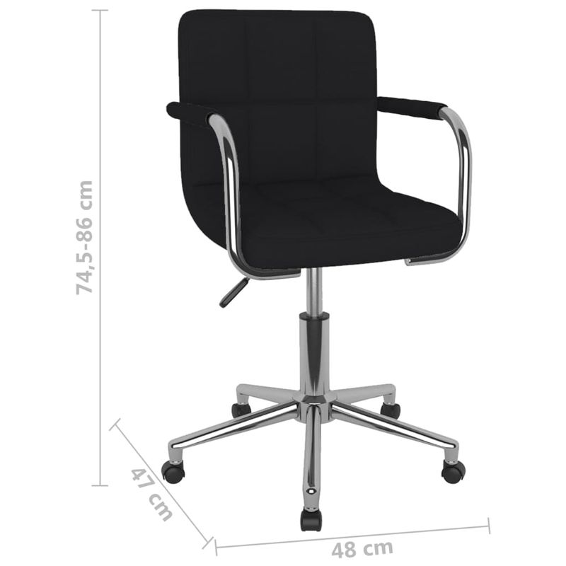 Casa si Gradina - Mobilier - Scaune si fotolii - Scaune - Scaune de bucatarie pivotante, 6 buc., negru, material textil - Infinity.ro