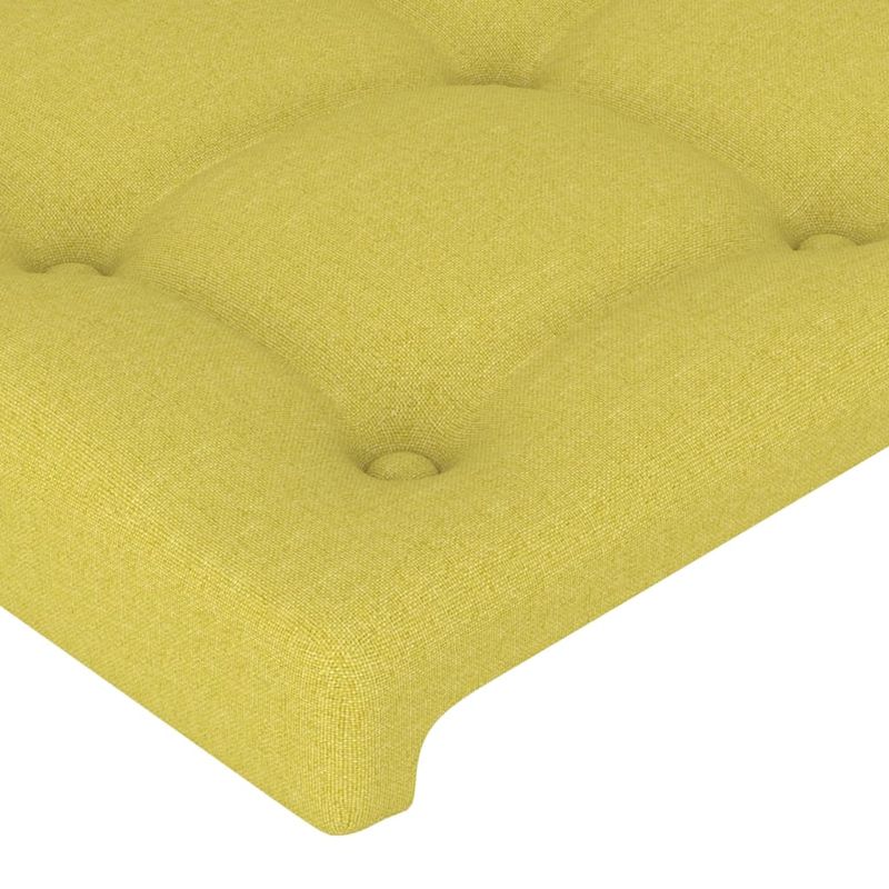 Casa si Gradina - Mobilier - Paturi si accesorii - Accesorii paturi - Tablie de pat cu aripioare, verde, 183x23x118/128 cm, textil - Infinity.ro